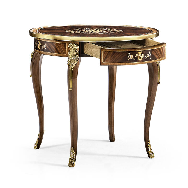 Mahogany & Pearl Accent Table