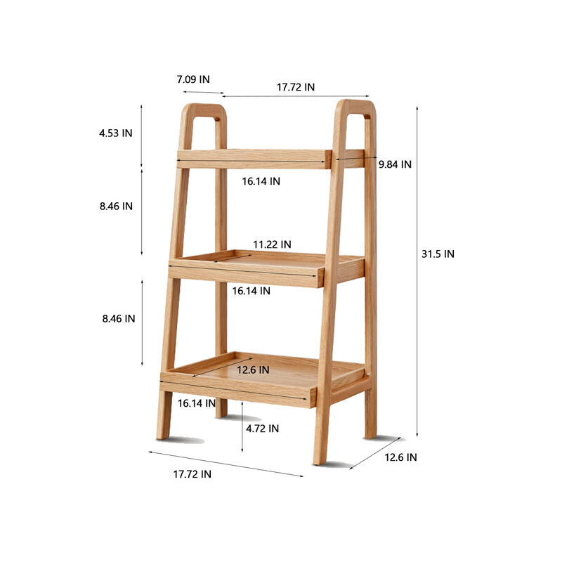 Storage Bench, 3-Tier Beech Wood Shoe Rack for Entryway