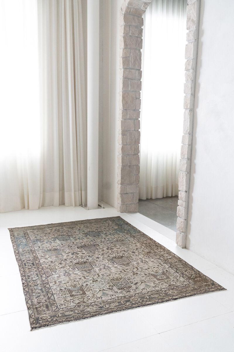 District Loom Vintage Persian Bakhtiari Scatter Rug-Stillwater