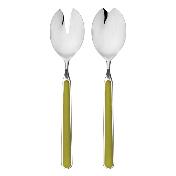 Fantasia 2-Piece Salad Serving Set in Olive Green