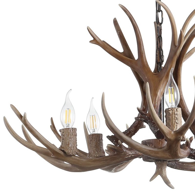 Eldora Adjustable Resin Antler LED Chandelier