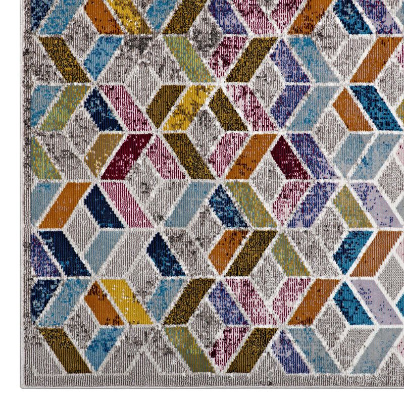 Laleh Geometric Mosaic 4x6 Area Rug - Multicolored