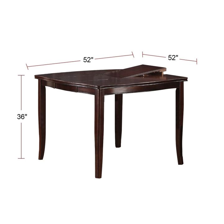 Counter Height Dining Tabletop Birch Veneer MDF Rubber Wood Dining Room Furniture 1pc Table w Butterfly Leaf