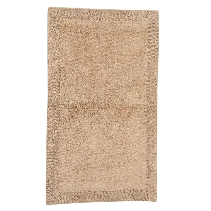 Knightsbridge Bella Napoli 220 GSF Reversible Bath Rug 22 x 60 - Natural