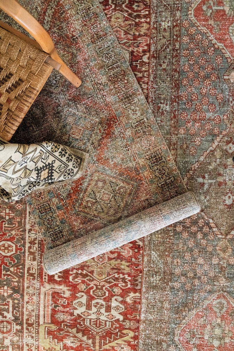 District Loom Vintage Persian Heriz Karaja runner rug-Fergus