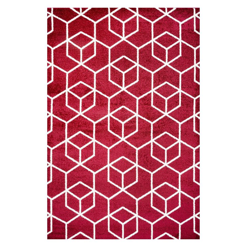 Tumbling Blocks Modern Geometric Area Rug