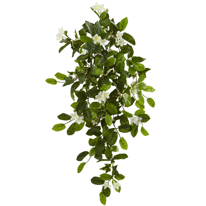 HomPlanti 19" Mixed Stephanotis & Ivy Hanging Artificial Plant (Set of 4)