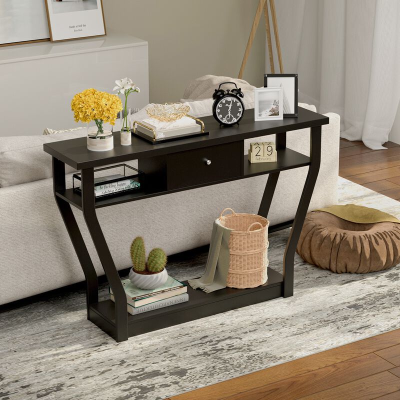 Modern Sofa Accent Table with Drawer