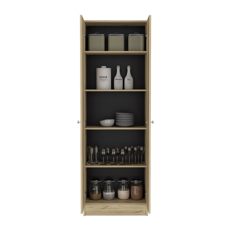 Storage Cabinet Pipestone, Kitchen, Light Oak / Black