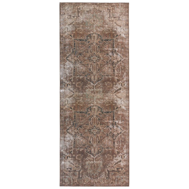 Harman Hold K Lester Minita Brown 4'2" x 8' Runner Rug