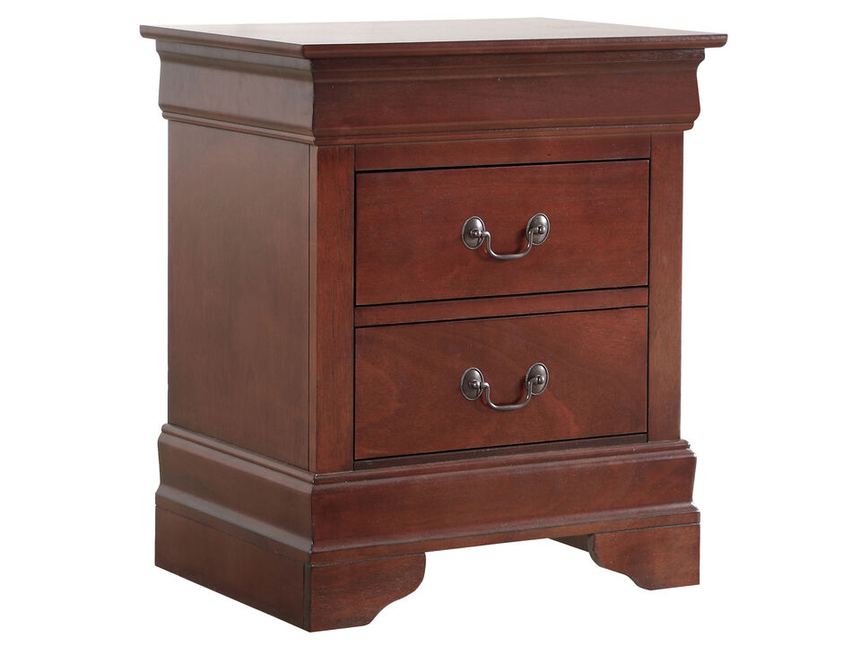 Louis Philippe 2-Drawer Nightstand (24 in. H X 21 in. W X 16 in. D)