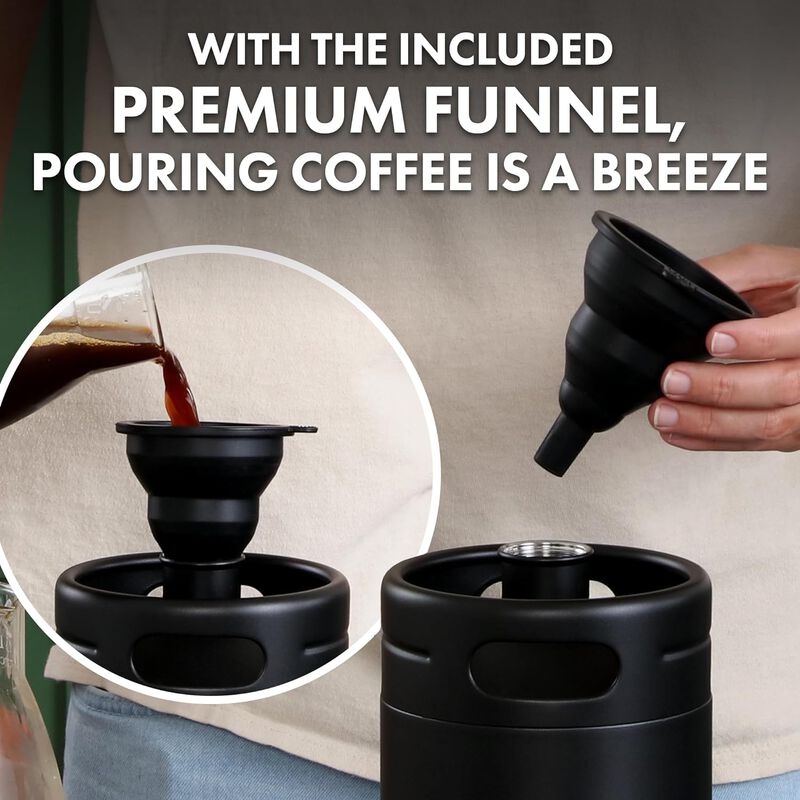 Nitro Cold Brew Maker with Pressure Relieving Valve & Creamer Faucet