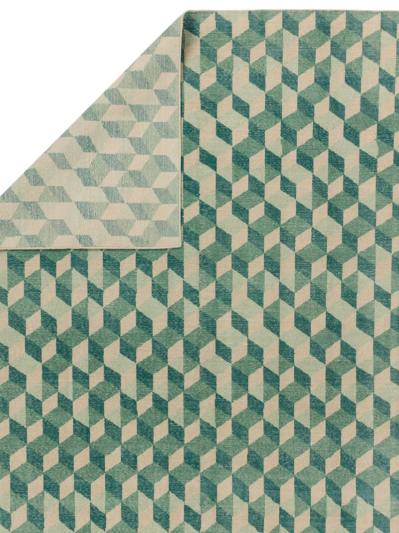 Tessera By Verdehome Matrix Green 9' x 12' Rug