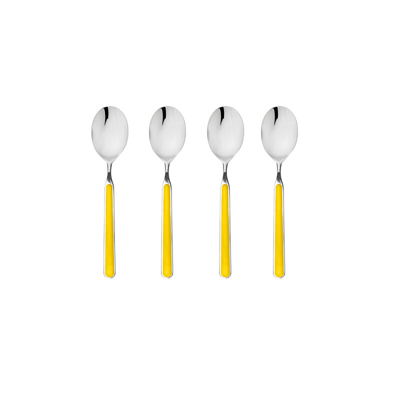 Fantasia 4-Piece Coffee Spoon Set in Mustard