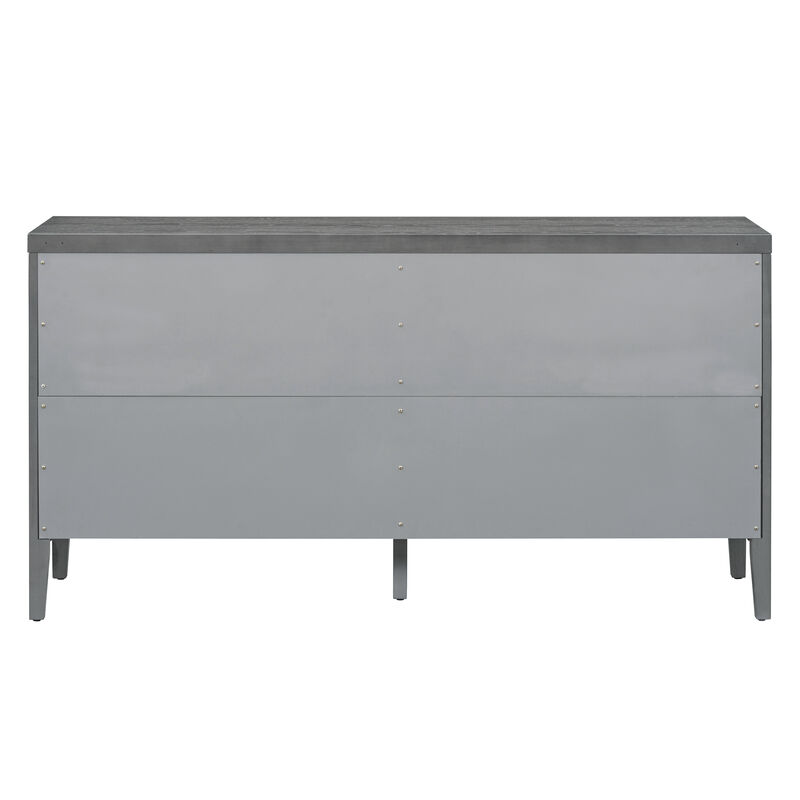 Merax Retro Circular Groove Door Sideboard