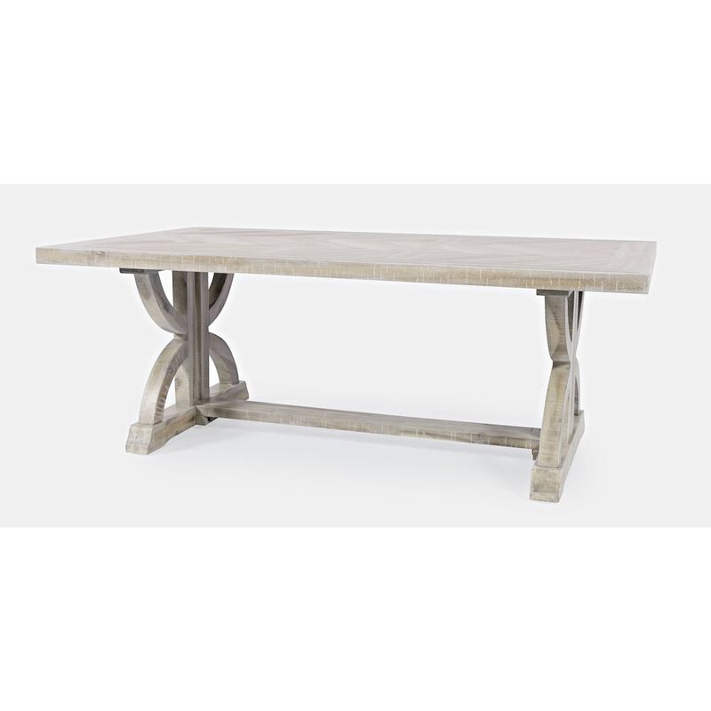 Jofran Fairview Transitional Herringbone Distressed Acacia Coffee Table