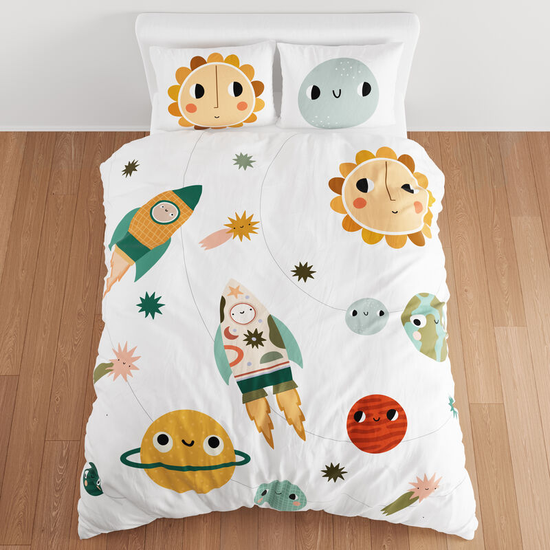 Space Explorer 100% Cotton Duvet & Pillowcase Set - Twin