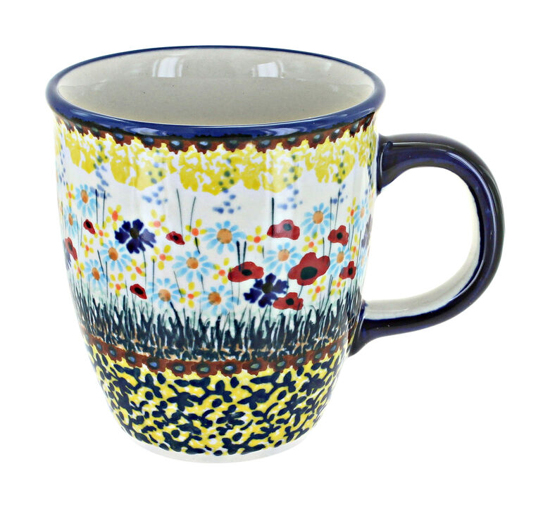 Blue Rose Polish Pottery Festive Fir Coffee Mug