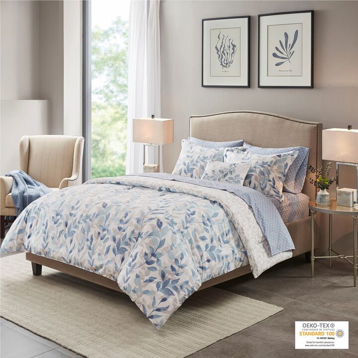 Gracie Mills Zelma Reversible 6 Piece Comforter Set with Bed Sheets