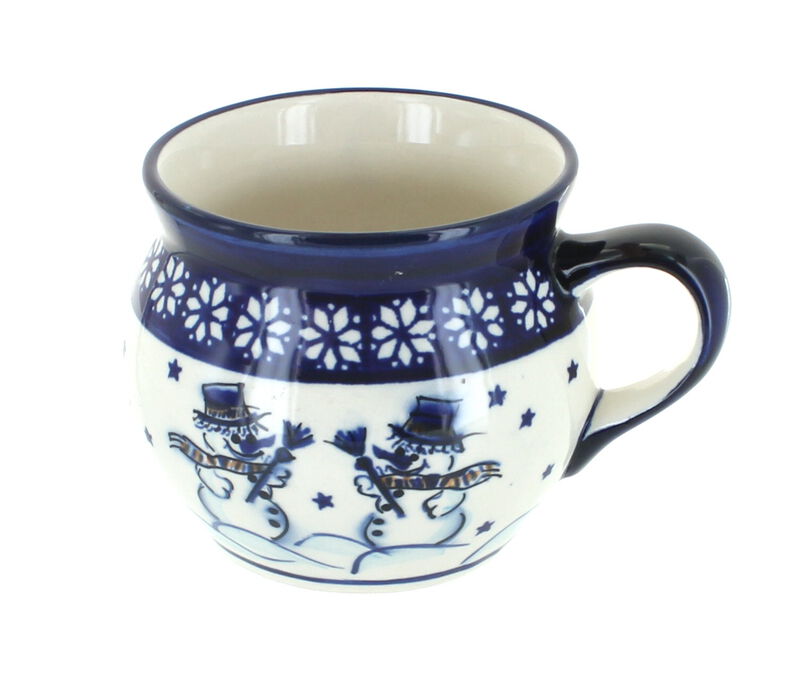 Blue Rose Polish Pottery Nature Bell Shaped Mug