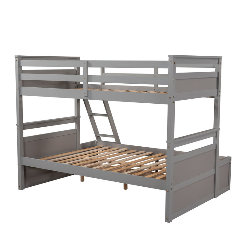 Merax Convertible Bunk Bed with 2 Storage Drawers