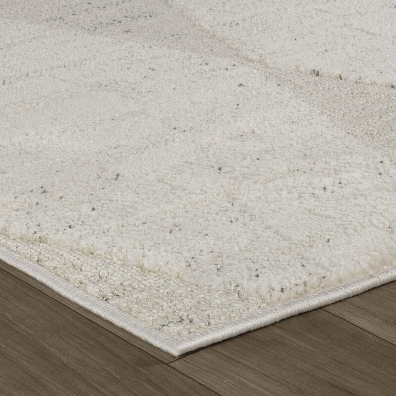Boho Modern Abstract Cream Beige Indoor Doormat Rug