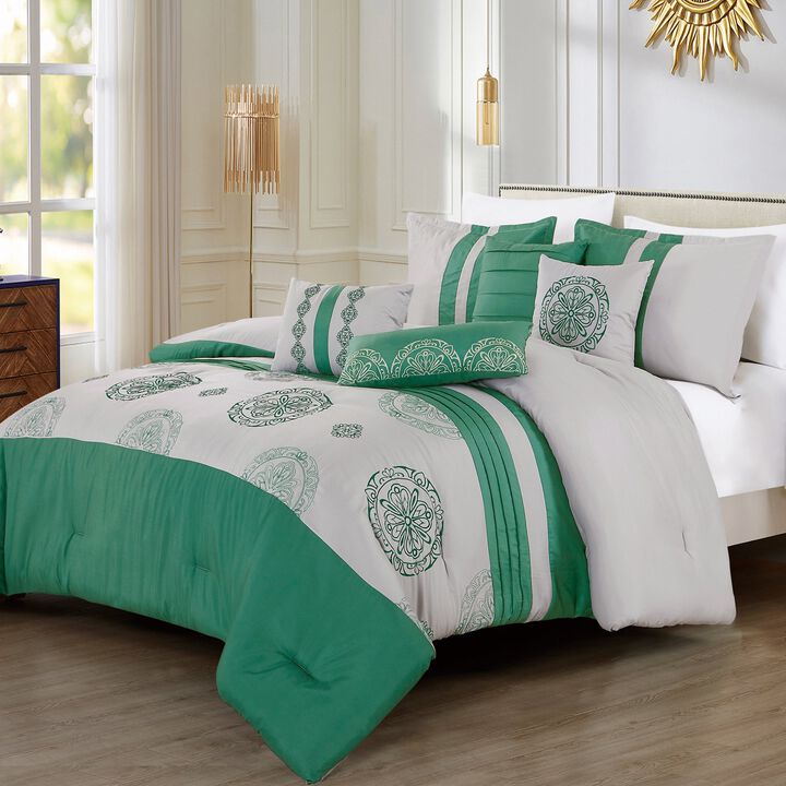 MarCielo 7 PCS Bedding Comforter Set