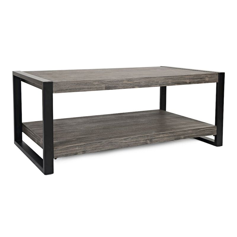 Jofran Pinnacle Modern Loft Iron and Wood Coffee Table