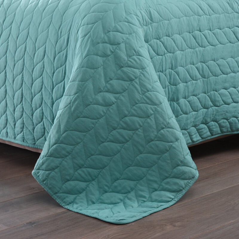 MarCielo 3 Piece Lightweight Bedspread Quilt Set Leaf