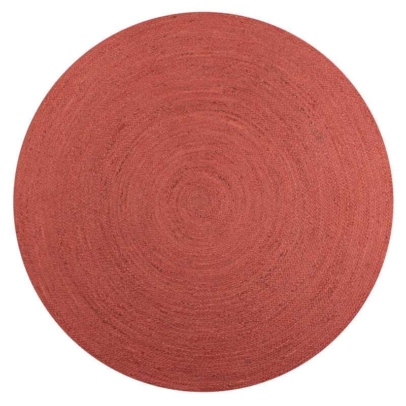 Zara Braided Coastal Cottage Round Jute. Round Area Rug