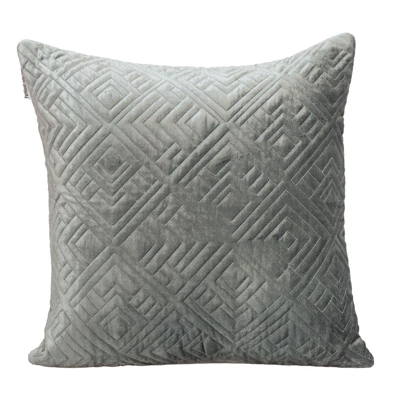 20"  Gray Cotton Charcoal Throw Pillow