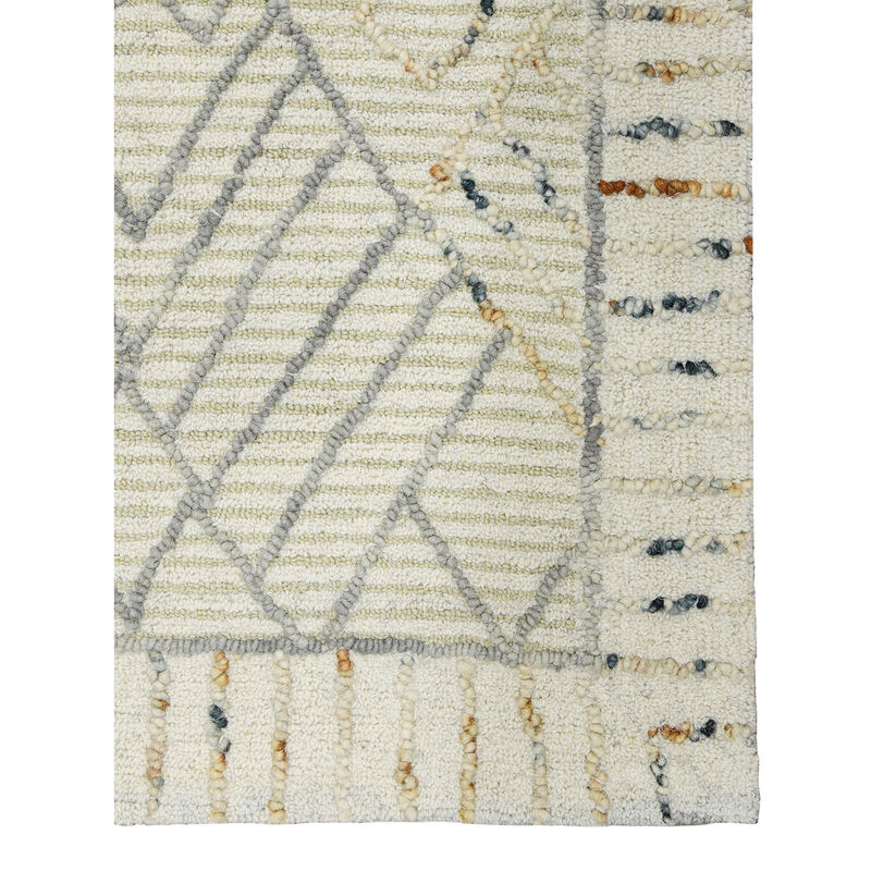 Berlin Drayton Ivory Hand-Hooked Wool Area Rug