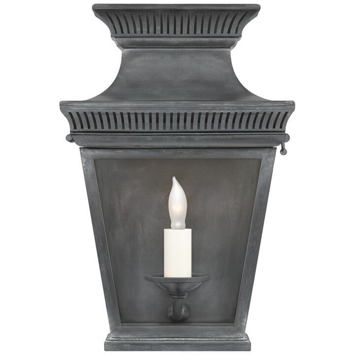 Elsinore Small 3/4 Wall Lantern in Weathered Zinc