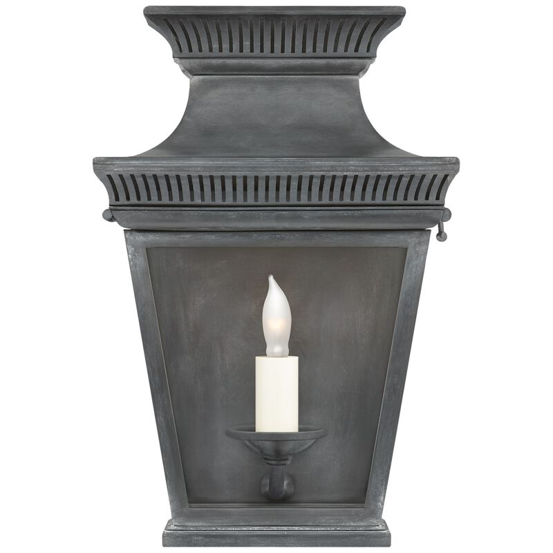 Elsinore Small 3/4 Wall Lantern in Weathered Zinc