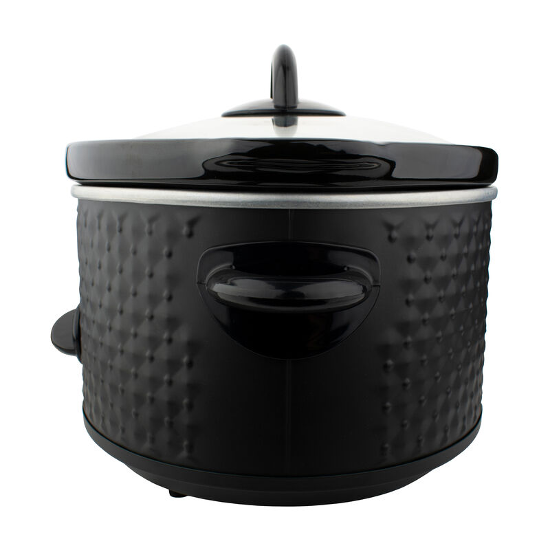 Brentwood 3.5 Quart Diamond Pattern Slow Cooker in Black