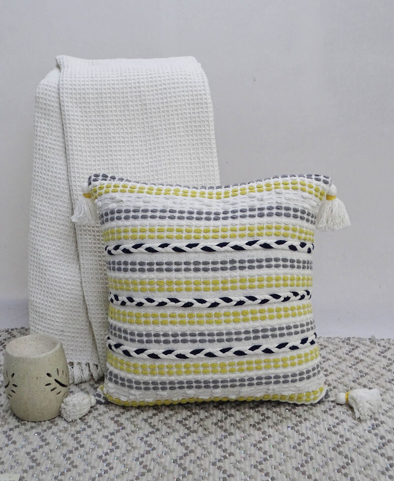 20"x20" Throw Pillow with Braids for couch