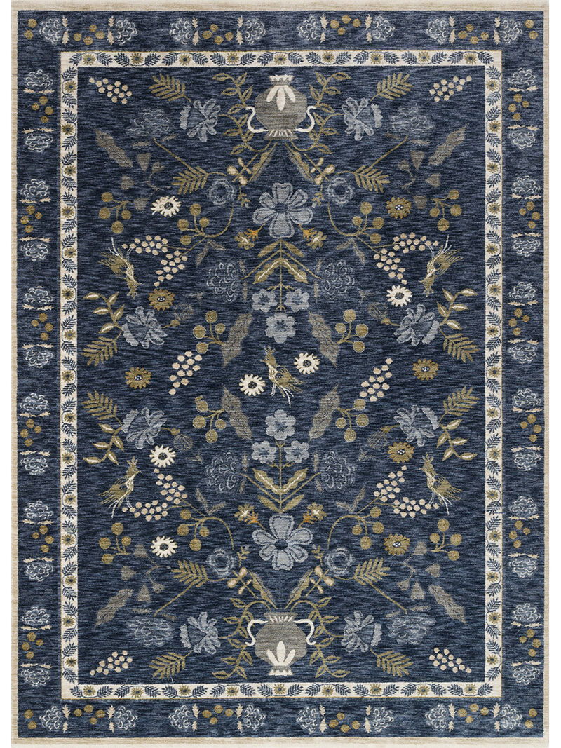 Kismet KIS03 Navy 7'10" x 10'10" Rug by Rifle Paper Co.