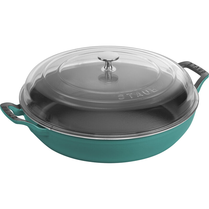 Staub Cast Iron 3.5-qt Braiser with Glass Lid - Citron