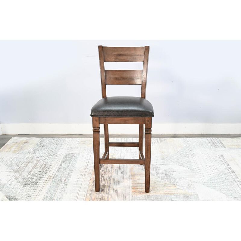 Sunny Designs Bar Ladderback Barstool, Cushion Seat