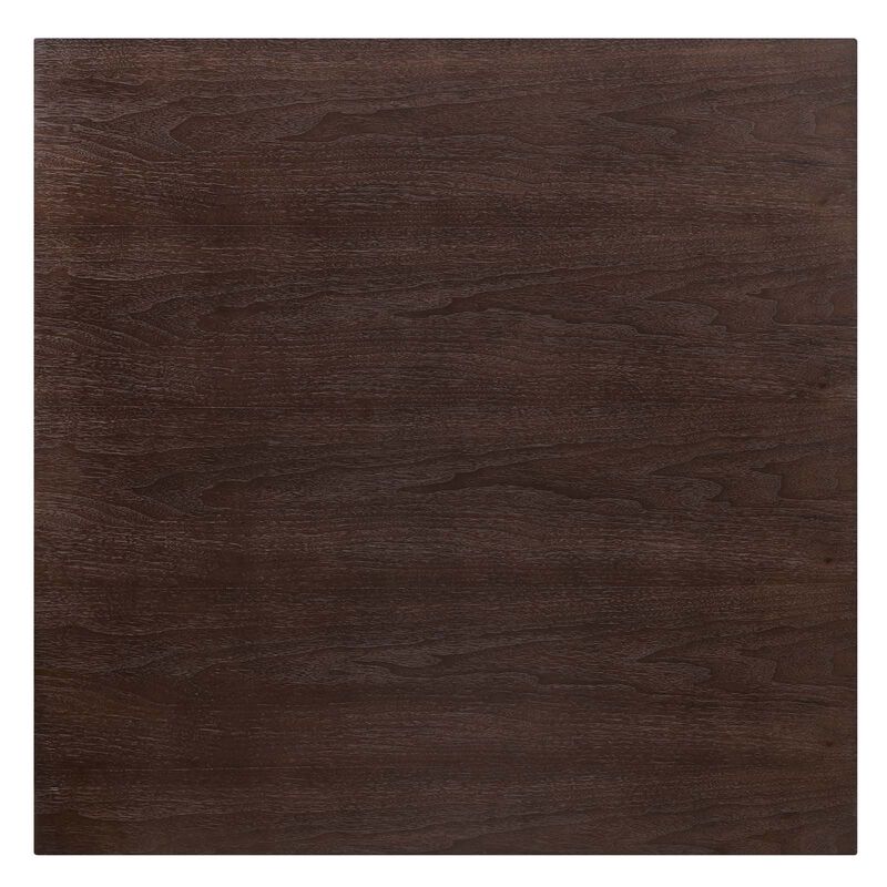 Modway - Verne 35" Square Dining Table Gold Cherry Walnut