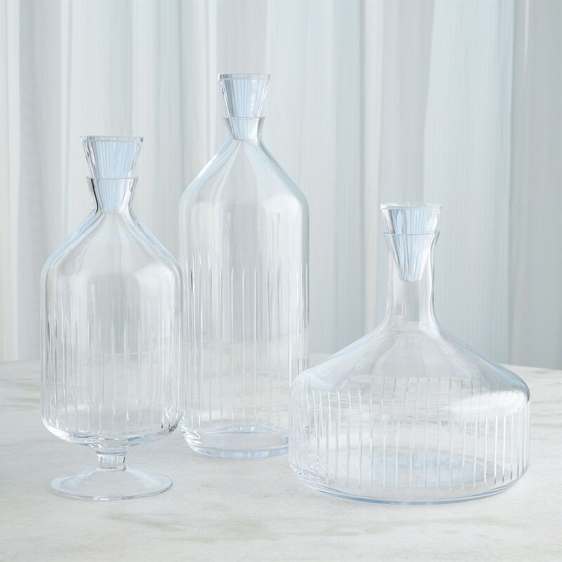 V Cut Decanter-Footed