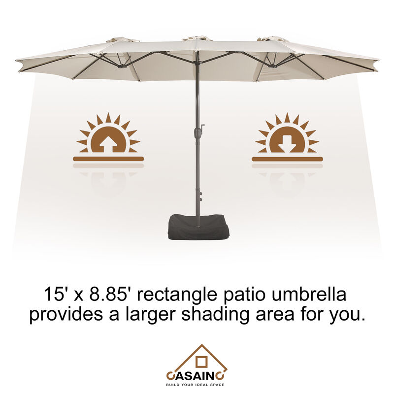 15ft Patio Maket Umbrella with base