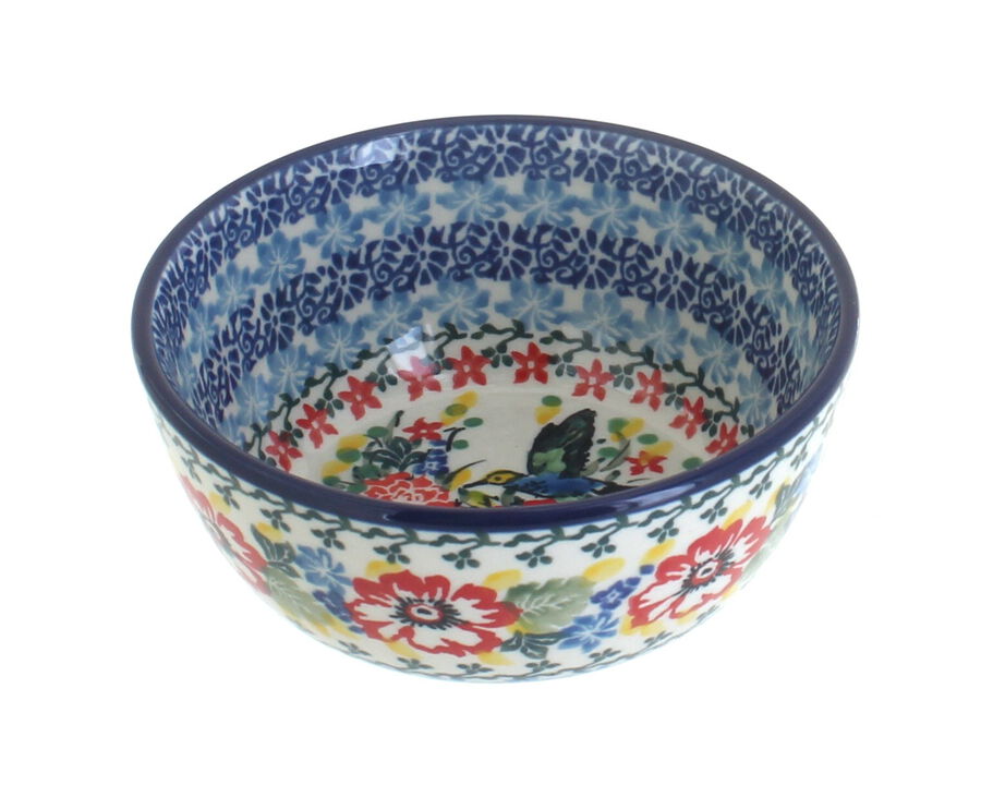 Blue Rose Polish Pottery Athena Dessert Bowl