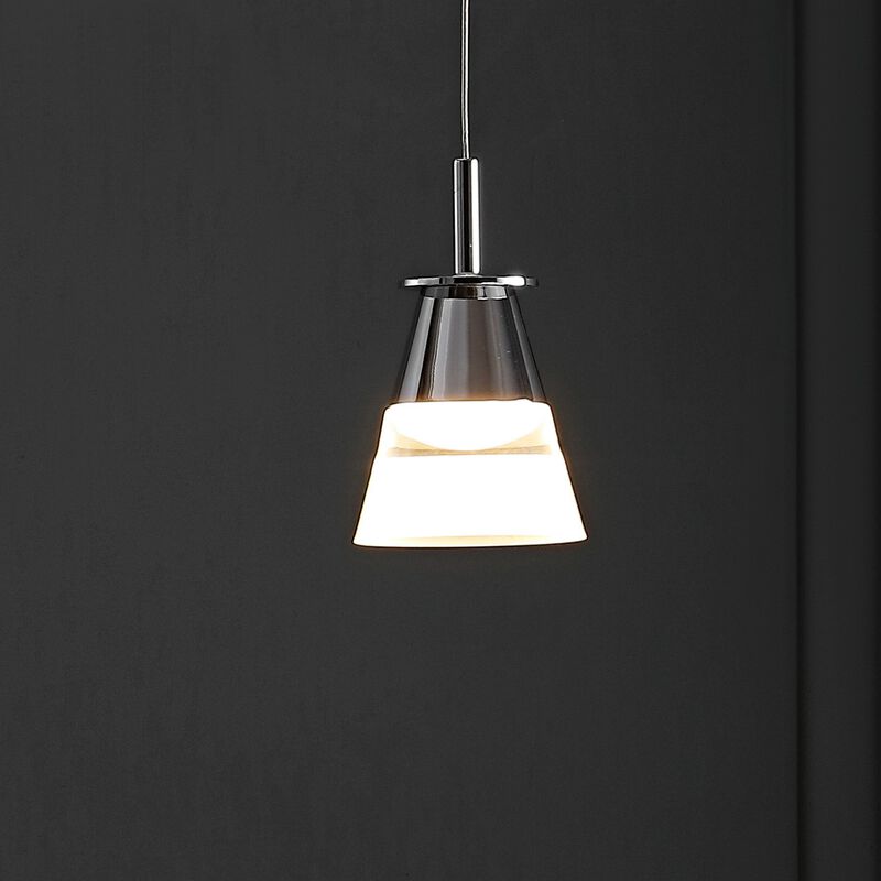 Alain 5" 1-Light Adjustable Metal Integrated LED Pendant, Chrome