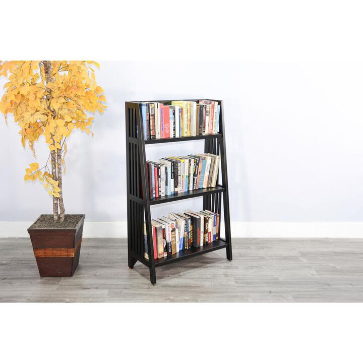 Sunny Designs 48 Mahogany Wood Folding Bookcase