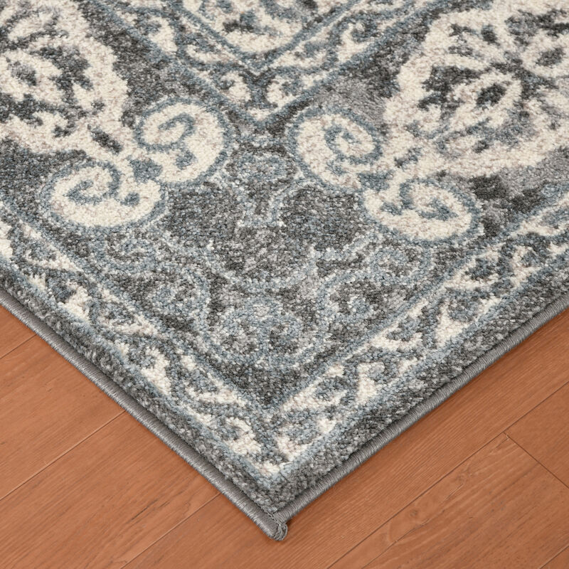 Alexandria Banbury Blue Bordered Area Rug