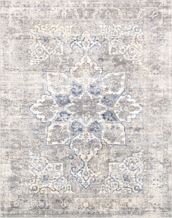 Pasargad Home Turkish Efes Design L. Grey Area Rug- 6' 0" X 9' 0"