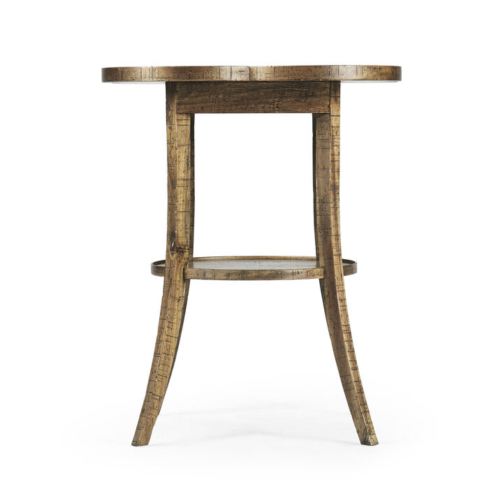 Driftwood Quatrefoil Accent Table