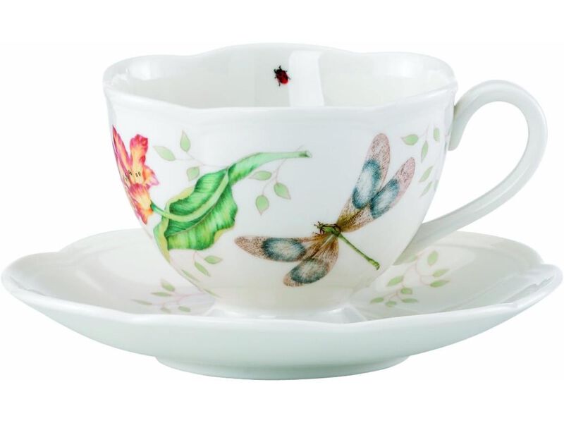 Lenox Butterfly Meadow Dragonfly Cup and Saucer Set