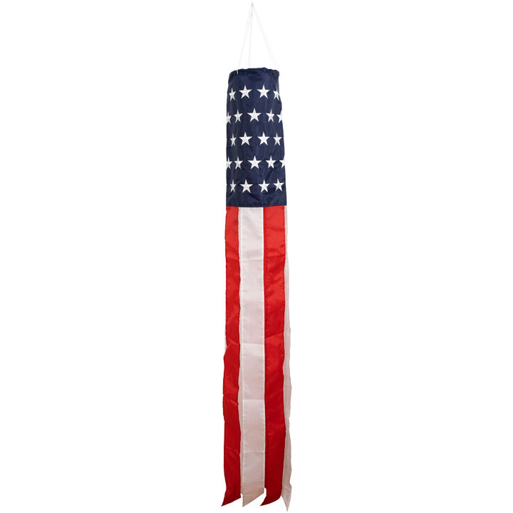 60" Patriotic Stars and Stripes Outdoor Windsock